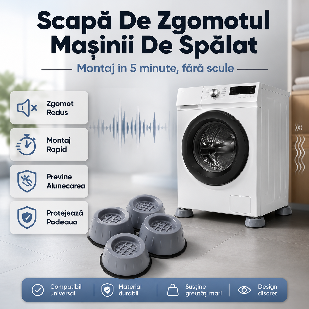 🧺 Set 4 Picioruse Antiaderente Cu StabilFix™